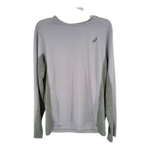 ASICS Men's Gray Activewear Shirt Long Sleeve Athletic Training Tee